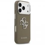 Carcasa Guess Grained Big 4G Classic Logo compatibila cu iPhone 17 Pro, Maro 5 - lerato.ro