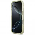 Carcasa Guess IML Glitter Flowers Triangle cu MagSafe compatibila cu iPhone 17 Pro Max, Verde 6 - lerato.ro