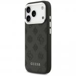 Carcasa Guess Peony Hot Stamp Script cu MagSafe compatibila cu iPhone 17 Pro, Negru 3 - lerato.ro