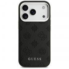 Carcasa Guess Peony Hot Stamp Script cu MagSafe compatibila cu iPhone 17 Pro, Negru