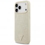 Carcasa Guess Croco Triangle Logo cu MagSafe compatibila cu iPhone 17 Pro Max, Gold 3 - lerato.ro