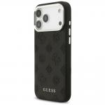 Carcasa Guess Peony Hot Stamp Script cu MagSafe compatibila cu iPhone 17 Pro Max, Negru 3 - lerato.ro