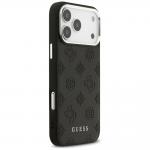 Carcasa Guess Peony Hot Stamp Script cu MagSafe compatibila cu iPhone 17 Pro Max, Negru 5 - lerato.ro