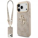 Carcasa Guess 4G Big 4G Classic Logo Big Strap compatibila cu iPhone 17 Pro, Roz 4 - lerato.ro