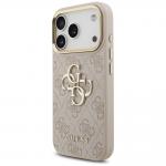 Carcasa Guess 4G Big 4G Classic Logo Big Strap compatibila cu iPhone 17 Pro, Roz 3 - lerato.ro