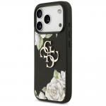 Carcasa Guess Grained Roses Big 4G Logo compatibila cu iPhone 17 Pro, Negru 3 - lerato.ro