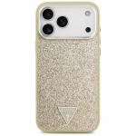 Carcasa Guess Glitter Triangle Logo cu MagSafe compatibila cu iPhone 17 Pro Max, Gold 2 - lerato.ro