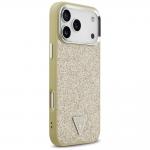 Carcasa Guess Glitter Triangle Logo cu MagSafe compatibila cu iPhone 17 Pro Max, Gold 5 - lerato.ro