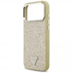 Carcasa Guess Glitter Triangle Logo cu MagSafe compatibila cu iPhone 17 Pro Max, Gold 7 - lerato.ro
