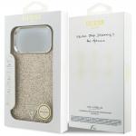 Carcasa Guess Glitter Triangle Logo cu MagSafe compatibila cu iPhone 17 Pro Max, Gold 9 - lerato.ro