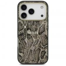Carcasa Guess Python Pattern cu MagSafe compatibila cu iPhone 17 Pro Max, Maro