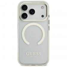 Carcasa Guess Metal Outline cu MagSafe compatibila cu iPhone 17 Pro, Gold