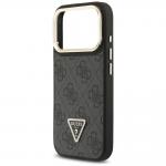 Carcasa Guess 4G PU Triangle Logo cu Stand si Magsafe compatibila cu iPhone 17 Pro, Negru 7 - lerato.ro