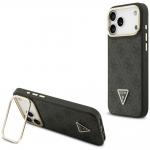 Carcasa Guess 4G PU Triangle Logo cu Stand si Magsafe compatibila cu iPhone 17 Pro Max, Negru 4 - lerato.ro
