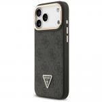 Carcasa Guess 4G PU Triangle Logo cu Stand si Magsafe compatibila cu iPhone 17 Pro Max, Negru 3 - lerato.ro