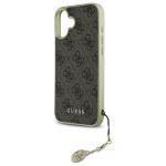 Carcasa Guess 4G Charms Collection compatibila cu iPhone 16 Plus, Maro 7 - lerato.ro