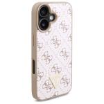 Carcasa Guess New 4G Triangle compatibila cu iPhone 16 Plus, Alb 3 - lerato.ro