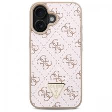 Carcasa Guess New 4G Triangle compatibila cu iPhone 16 Plus, Alb