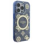 Carcasa Guess IML Peony On 4G Background cu MagSafe compatibila cu iPhone 16 Pro Max, Albastru 5 - lerato.ro