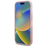 Carcasa Guess IML Glitter Circle cu MagSafe compatibila cu iPhone 16, Roz 6 - lerato.ro