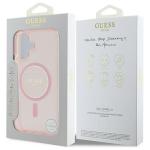 Carcasa Guess IML Glitter Circle cu MagSafe compatibila cu iPhone 16, Roz 9 - lerato.ro