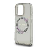 Carcasa Guess IML Flowers Wreath cu MagSafe compatibila cu iPhone 16 Pro Max, Negru 7 - lerato.ro