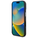 Carcasa Guess Grained Triangle cu MagSafe compatibila cu iPhone 16 Plus, Negru 6 - lerato.ro