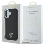 Carcasa Guess Grained Triangle cu MagSafe compatibila cu iPhone 16 Plus, Negru 9 - lerato.ro