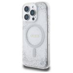 Carcasa GuessResin Gradient Glitter cu MagSafe compatibila cu iPhone 16 Pro, Silver 3 - lerato.ro