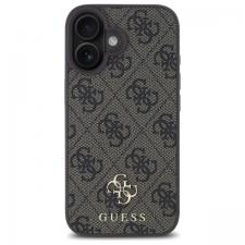 Huse si carcase iPhone 16, Carcasa Guess 4G Small Classic cu MagSafe compatibila cu iPhone 16, Maro, lerato.ro