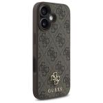 Carcasa Guess 4G Small Classic cu MagSafe compatibila cu iPhone 16, Maro 5 - lerato.ro