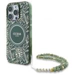 Carcasa Guess IML Flowers Allover Electro cu MagSafe compatibila cu iPhone 16 Pro Max, Verde 3 - lerato.ro