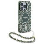 Carcasa Guess IML Flowers Allover Electro cu MagSafe compatibila cu iPhone 16 Pro Max, Verde 4 - lerato.ro