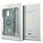 Carcasa Guess IML Flowers Allover Electro cu MagSafe compatibila cu iPhone 16 Pro Max, Verde 8 - lerato.ro