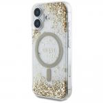 Carcasa Guess HC Resin Bottom Glitter cu MagSafe compatibila cu iPhone 16, Gold 3 - lerato.ro