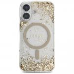 Carcasa Guess HC Resin Bottom Glitter cu MagSafe compatibila cu iPhone 16, Gold 2 - lerato.ro