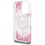 Carcasa Guess HC Resin Bottom Glitter cu MagSafe compatibila cu iPhone 16 Pro, Roz 8 - lerato.ro