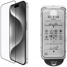 Set protectie 2in1 Guess BP Rhinestone, Folie display si protectie camera foto, compatibil cu iPhone 16 Pro Max, Silver