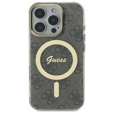 Carcasa Guess IML 4G cu MagSafe compatibila cu iPhone 16 Pro, Maro