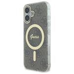 Carcasa Guess IML 4G cu MagSafe compatibila cu iPhone 16, Maro 3 - lerato.ro