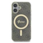Carcasa Guess IML 4G cu MagSafe compatibila cu iPhone 16, Maro 2 - lerato.ro
