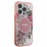 Carcasa Guess IML Flower Tonal Circle cu MagSafe compatibila cu iPhone 16 Pro Max, Roz 5 - lerato.ro