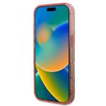 Carcasa Guess IML Flower Tonal Circle cu MagSafe compatibila cu iPhone 16 Pro Max, Roz 6 - lerato.ro