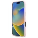 Carcasa Guess Silicone Script Metal Logo and Frame compatibila cu iPhone 16 Pro Max, Roz 6 - lerato.ro