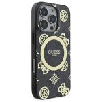 Carcasa Guess IML Peony On 4G Background cu MagSafe compatibila cu iPhone 16 Pro, Negru 5 - lerato.ro