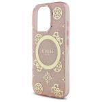Carcasa Guess IML Peony On 4G Background cu MagSafe compatibila cu iPhone 16 Pro, Roz 7 - lerato.ro