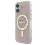 Carcasa Guess IML 4G cu MagSafe compatibila cu iPhone 16 Plus, Roz 3 - lerato.ro