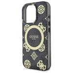 Carcasa Guess IML Peony On 4G Background cu MagSafe compatibila cu iPhone 16 Pro Max, Negru 6 - lerato.ro
