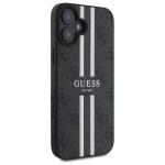 Carcasa Guess 4G Printed Stripes cu MagSafe compatibila cu iPhone 16, Negru 5 - lerato.ro