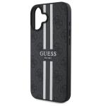 Carcasa Guess 4G Printed Stripes cu MagSafe compatibila cu iPhone 16, Negru 7 - lerato.ro